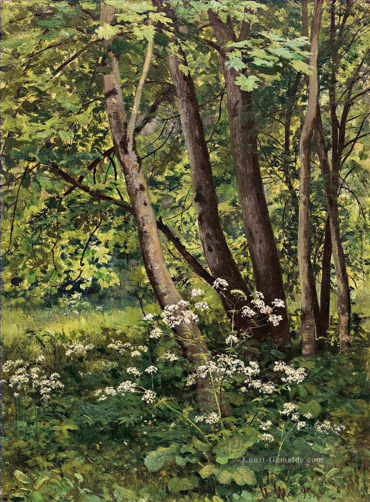 Wald Blumen klassische Landschaft Ivan Ivanovich Ölgemälde